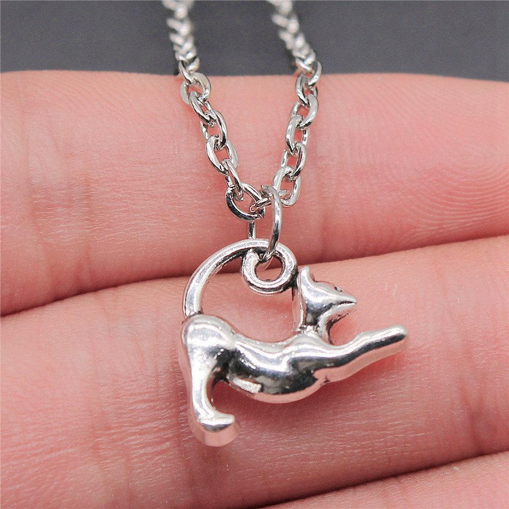 Pet Dog Cat Pendant Antique Bronze Metal Choker Necklace for Women New Arrival Gift