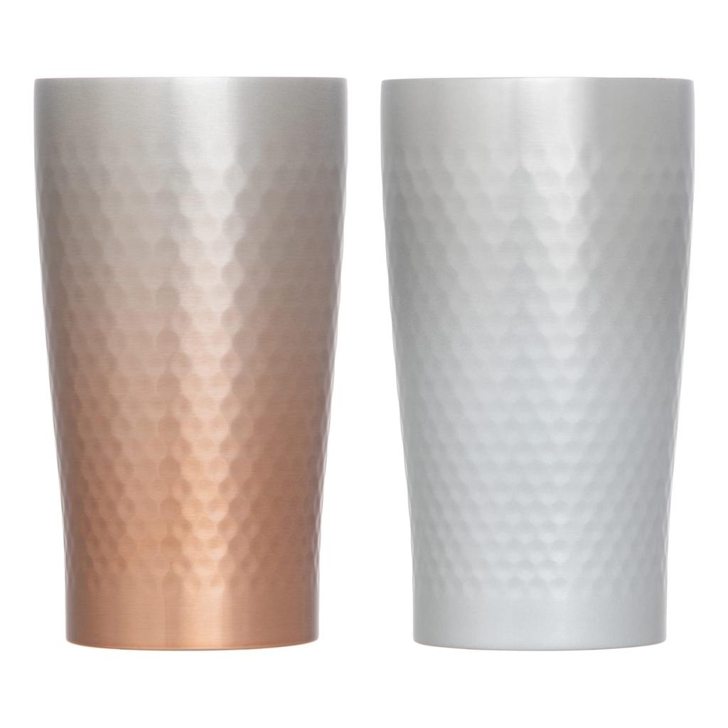 Set de perechi de pahare Maebata, izolate în vid, gradient, 340 ml, bronz, argintiu, din oțel inoxidabil, cadou Luxe 52273 &