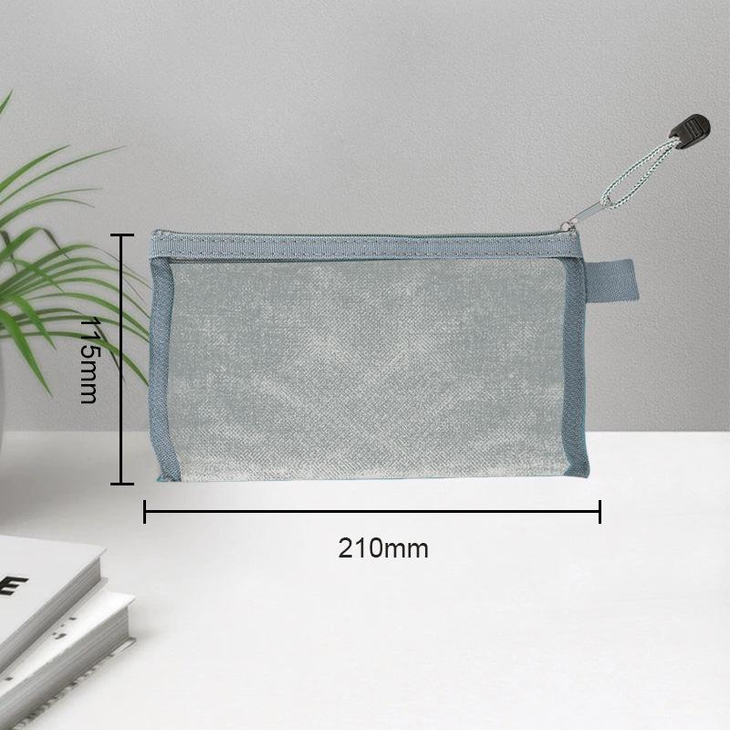 Transparent Mesh Pencil Case - Large Capacity Minimalist Bag for Students