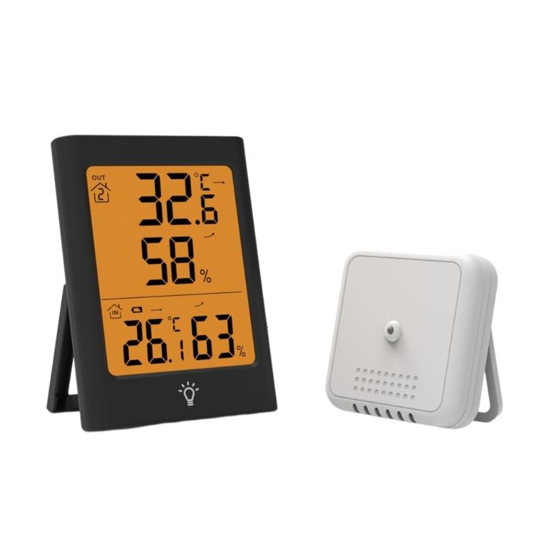 

Temperature Humidity Detector Indoor Outdoor LCD Display Waterproof Electronic Humidity Sensor Temperature Meter Gauge 1
