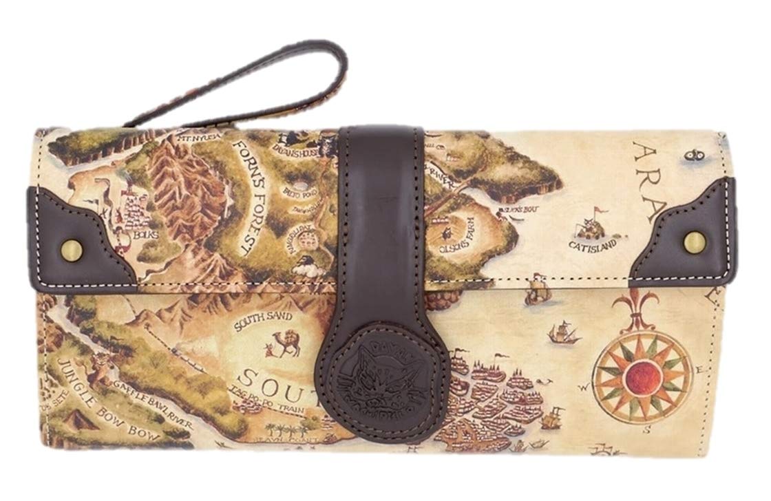 

[Wachifield] Dayan Genuine Leather Old Map Long Wallet коричневий