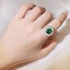 2026 High-end Group Set Zircon Temperament Emerald Open Ring Female Live Ring