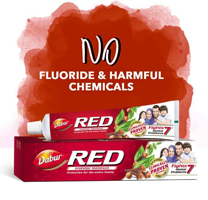 Dabur Red Toothpaste 100g Pack | Ayurvedic Toothpaste for Cavity Protection and Fresh Breath