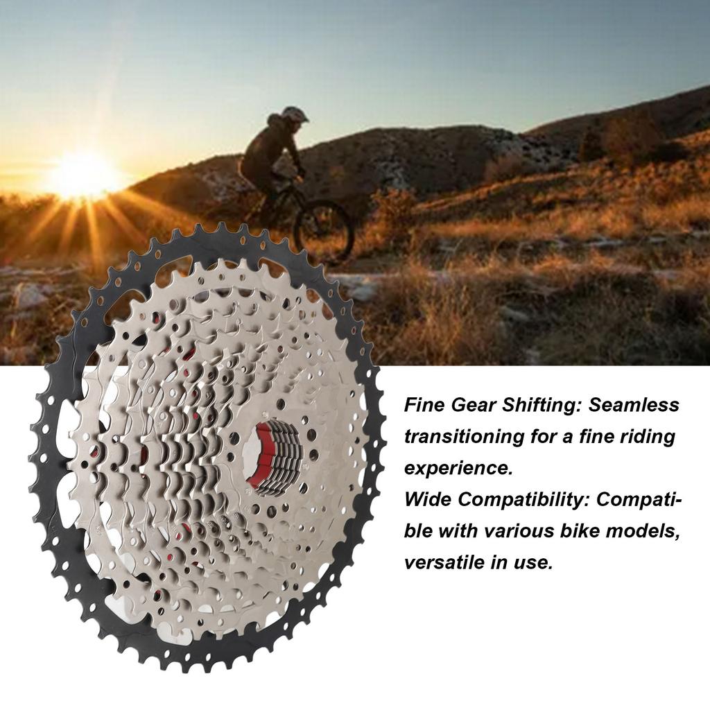 Bike Cassette 12 Speed Flywheel Aluminium Alloy Low Noise Operation 12 to 50T Bike Parts for Electric Bikes Riding