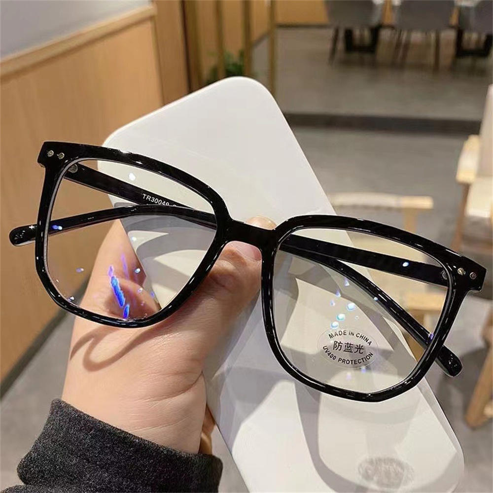 Semi Rimless Computer Clear Glasses Classic Anti Blue Light Blocking Glasses Men Women Square Ray Filter Eyeglasses Frame Goggle