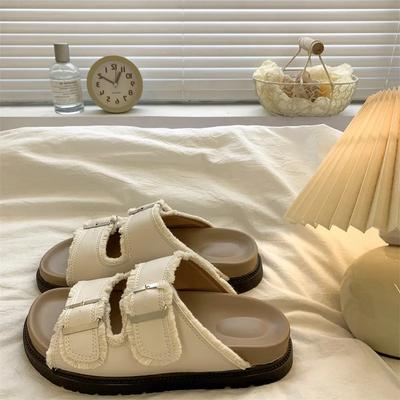 Pantofi de damă Papuci de damă cu platformă 2025 Vară Papuci moi Retro Concis Pantofi de vară pentru femei Papuci cu platformă