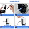 5 Gallon Water Meter Pump Rechargeable Bottled Water Dispenser Portable USB Rechargeable Automatic Dispenser for Camping Kitchen
