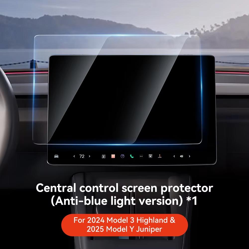 YZ Tempered Glass Screen Protector For Tesla Model 3 Highland Model Y Juniper 2025 Center Console HD Protection Screen Protecto