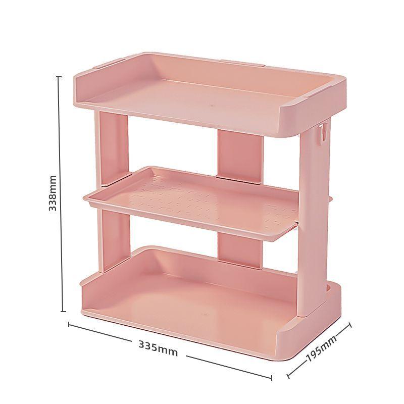 Desktop Three-layer Storage Shelf Stationery Organizer Rack Ins Cosmetics Storage Box Office Multi-layer Sundries Storage Boxes