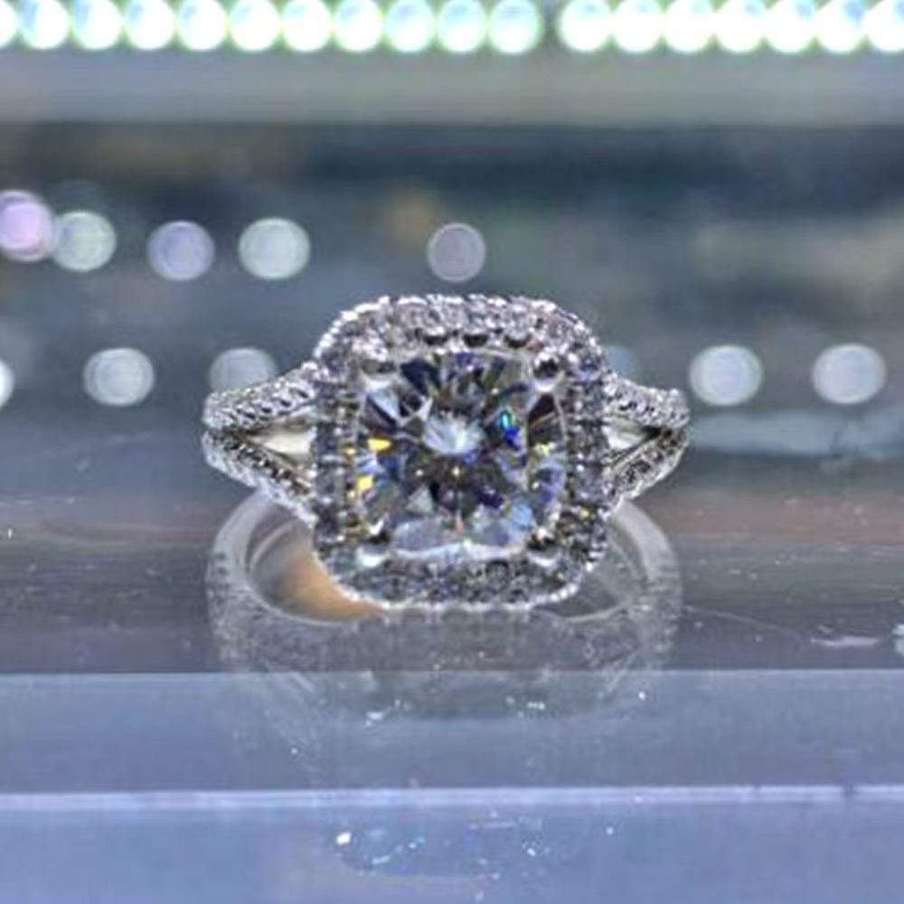 Ring Copper Zircon Luxury Ladies Wedding Engagement Ring Ring