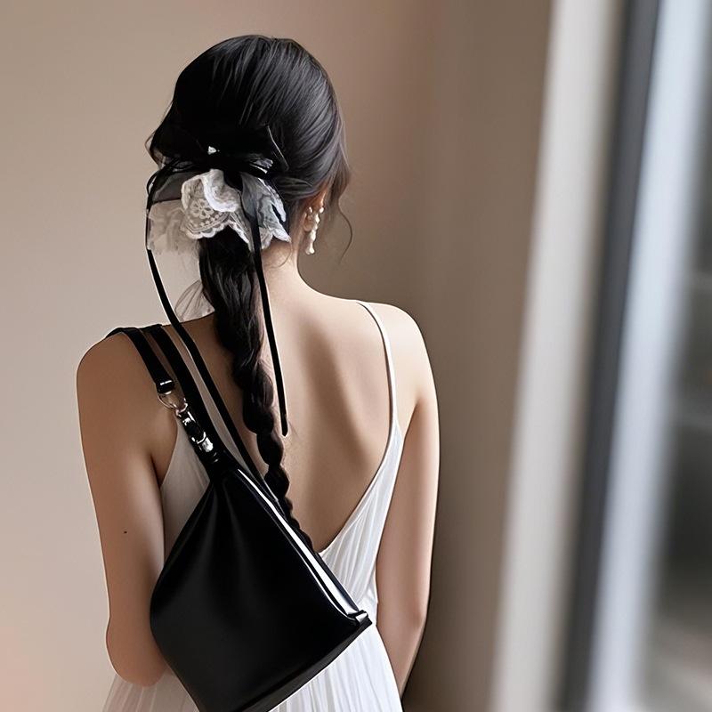 Französisch-Stil Weiße Blume Spitze Pferdeschwanz Haarnadel Für Damen Mädchen Süße Haar-Klammern Kopfschmuck Mode Vielseitige Haar-Accessoires