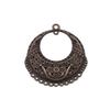 Irregular Oval Frame Connectors Moon Hammered Texture Links For Earring Making