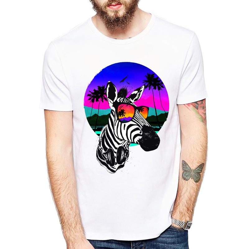 

Newest 2019 Men s Fashion Animal short sleeve summer lion/Wolf/Zebra printed t-shirt funny tee shirt Hipster O-neck popular tops 4XL