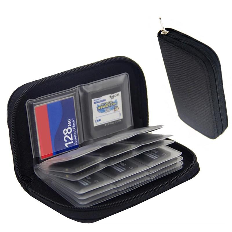 Custodia Borsa Porta Schede di Memoria 22 Slot Per CF/SD/Micro SD/SDHC/MS/DS Borsa Portaoggetti per Collezioni di Giochi Accessori Scatola per Schede di Memoria