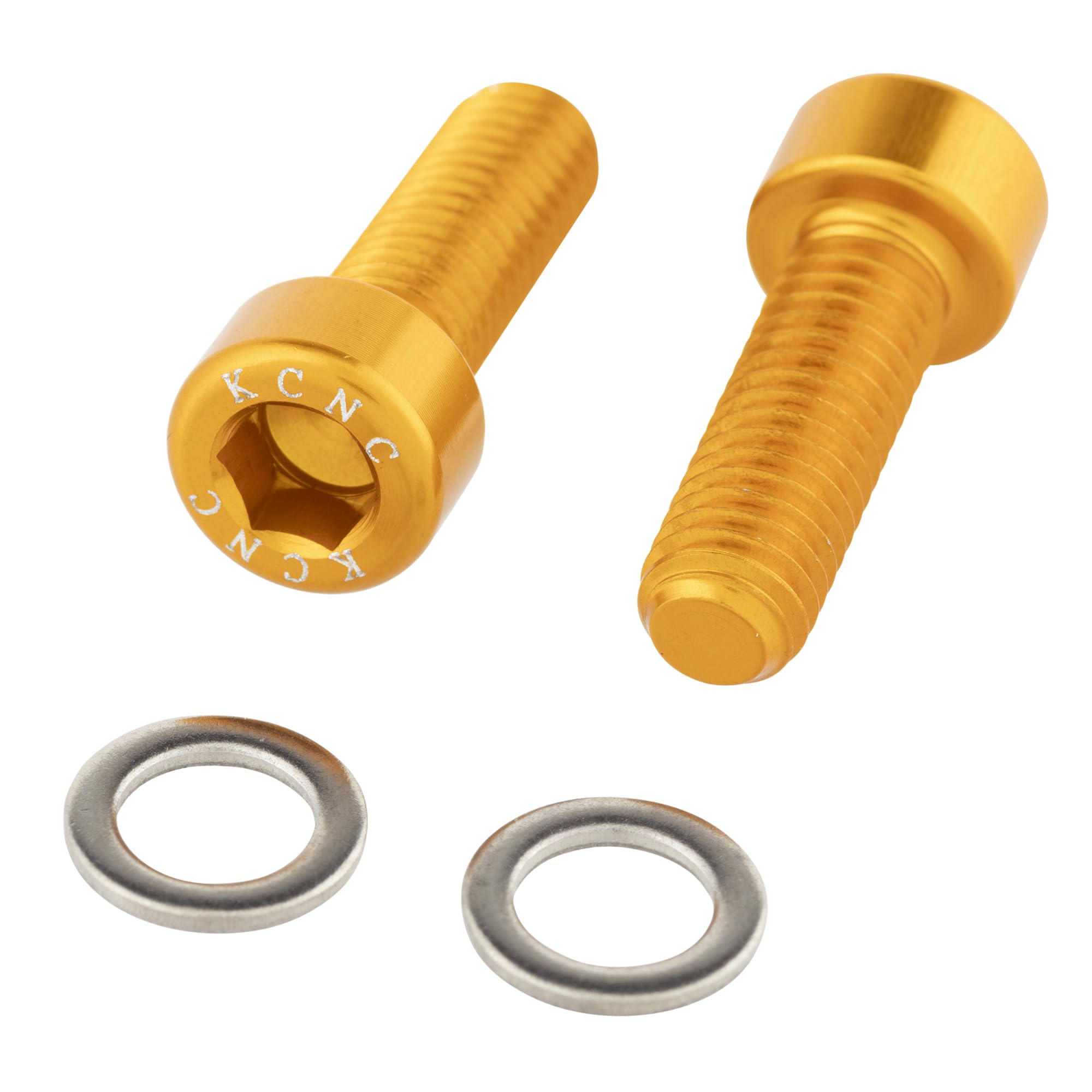 KCNC Bicycle Aluminum Bottle Cage Bolt 2PCS Gold M5/15MM small