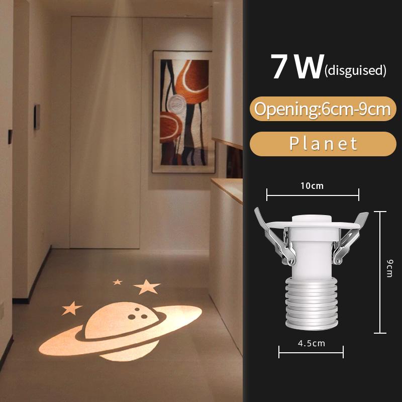Nordic home improvement embedded spotlight ceiling light projection snow star pattern home corridor downlight