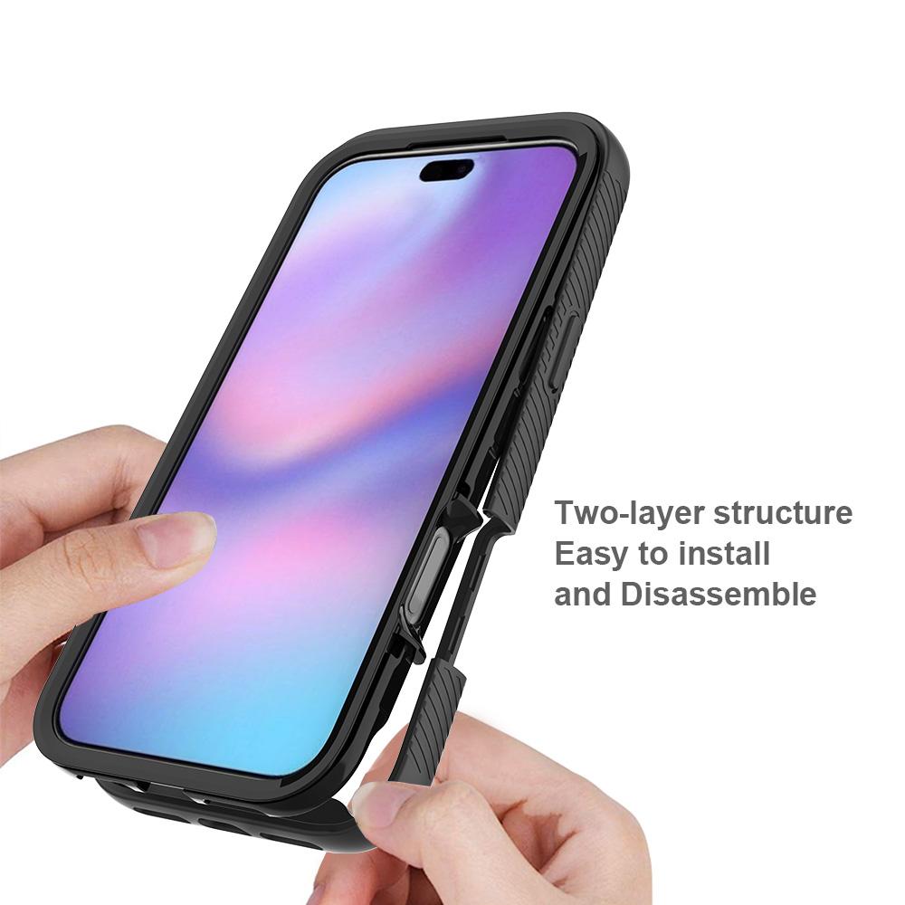 For iPhone 17 Pro Max Case Anti Drop 2 In 1 PC+TPU Phone Cover