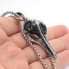 European & American Stainless Steel Viking Raven Pendant Necklace - Retro Pirate Symbol Design