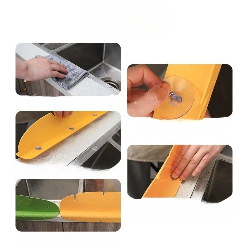 Sink Water Baffle Kitchen Dishwashing Anti-splashing Baffle Vegetable Washing Water Baffle Wash Basin Silicone Waterproof Baffle