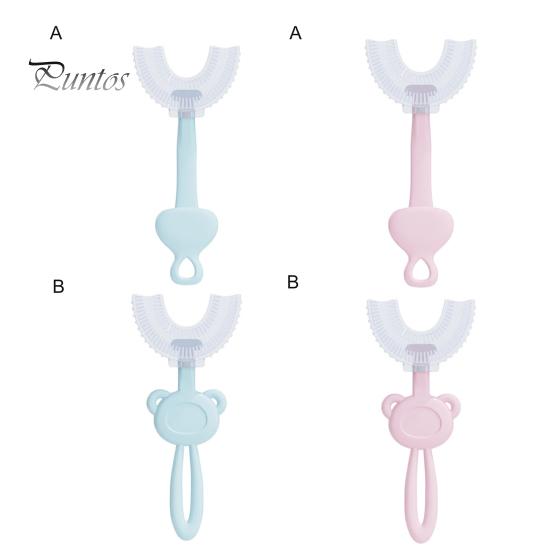 Healthy U-Shaped Anti-Slip Toothbrush Children 360 Degree Soft Oral Care Brush for Newborn