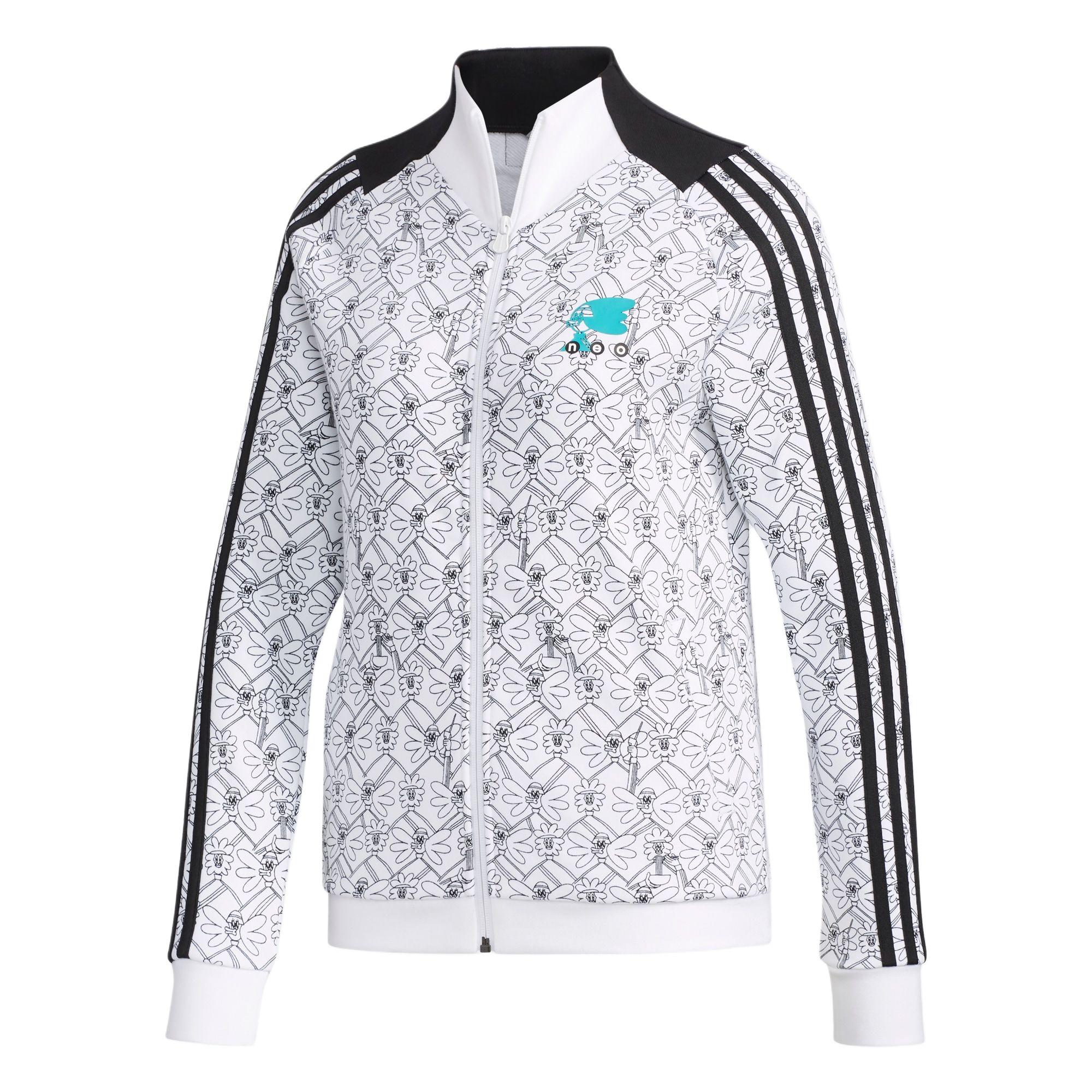 

Adidas Женская куртка с полосками, воротником-стойкой и длинными рукавами на молнии, белая FU3582 M