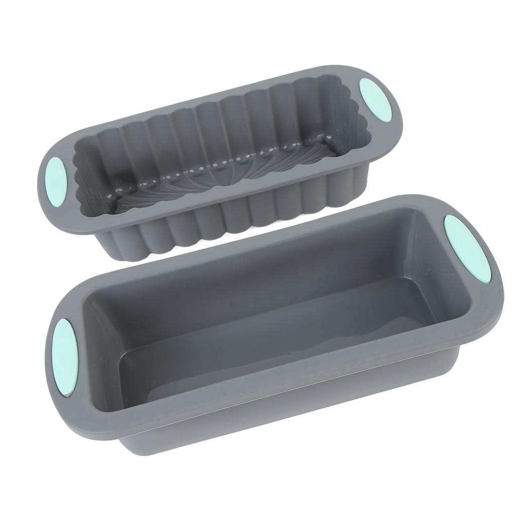 2 Stück Kastenform Silikon Antihaft Brotform Backform für hausgemachte Kuchen Brownies Hackbraten Zuhause