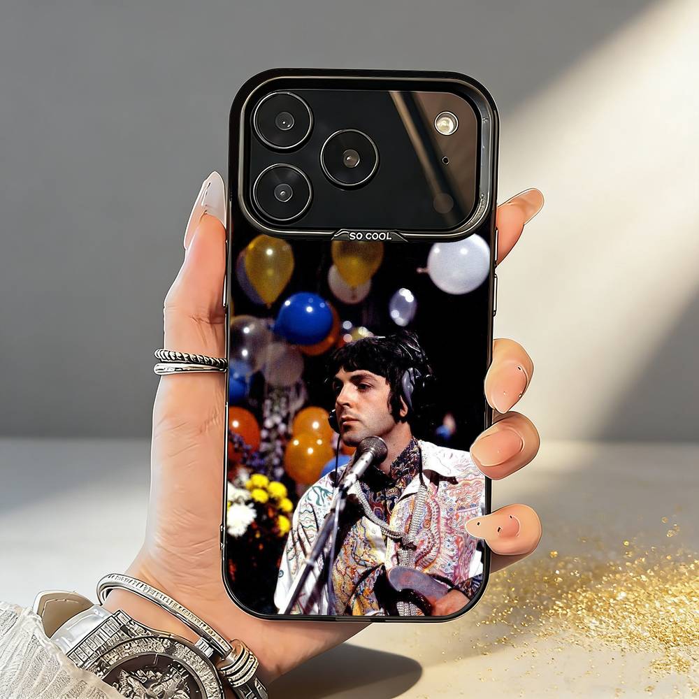 Singer P-Paul M-McCartney Phone Case For iPhone17,16,15,14,13,12,11,Pro,MAX White Matte Shockproof Cover