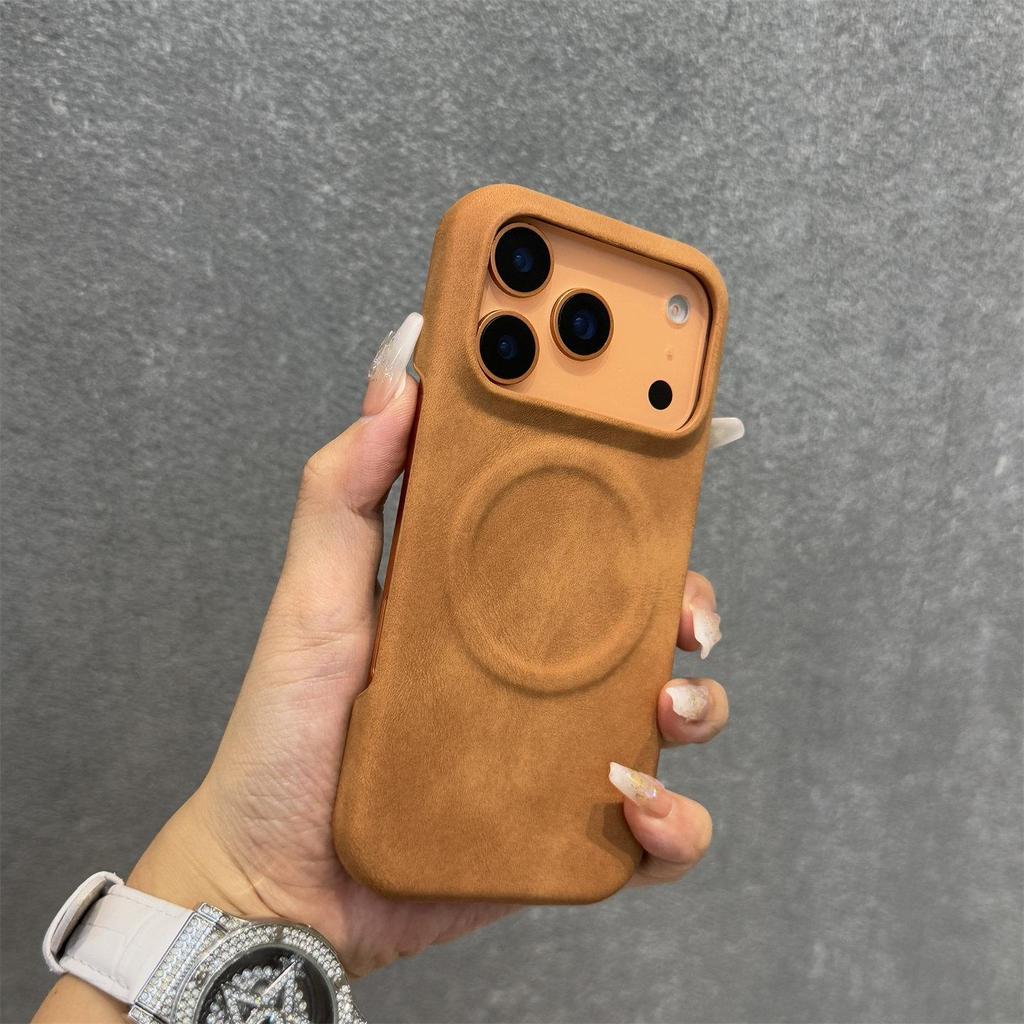 Suede Magnetic Hard Shell Case for iPhone 17 Pro Max