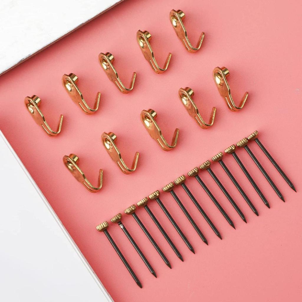 10lbs50 sets of metal photo frame hook nail set wooden wall hook clothing bag seamless hook