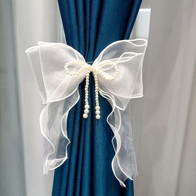 1pair Tie Backs Elegant Romantic Bow Window Curtains Straps Accessoires Tie Backs Romantic