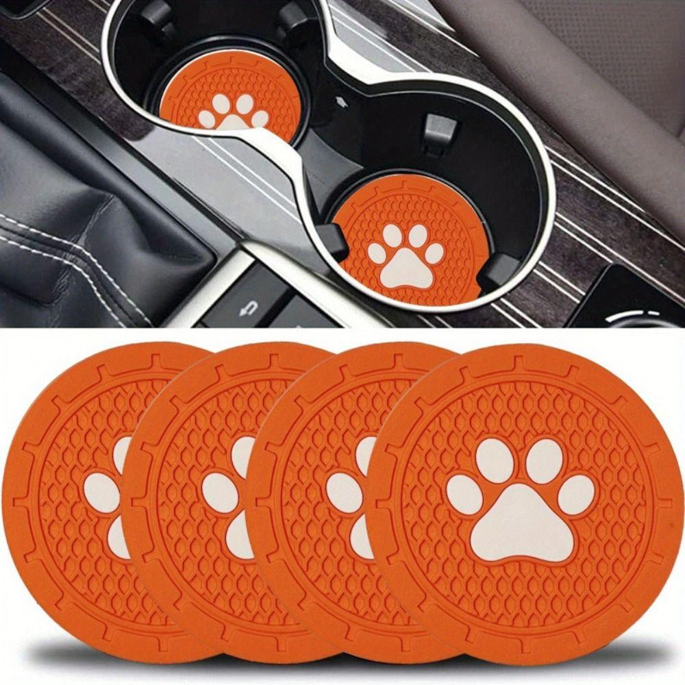4 stuks Pootafdruk Ontwerp Antislip Inzet Onderzetters Sterk Slijtvast Auto Onderzetters Auto Interieur