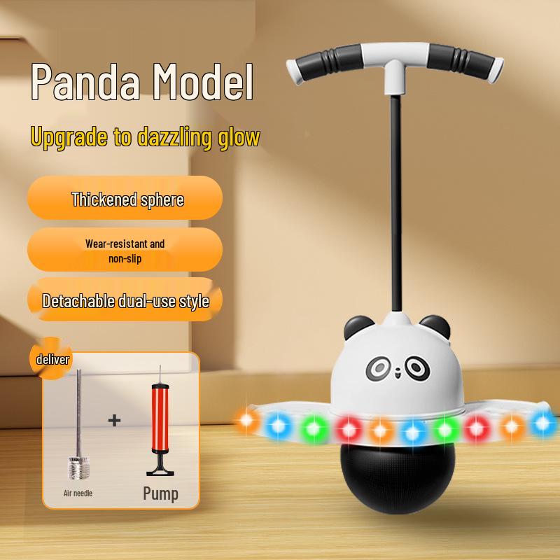 Panda Luminous Bouncy Ball - High Elasticity Fitness Exercise for Kids & Adults