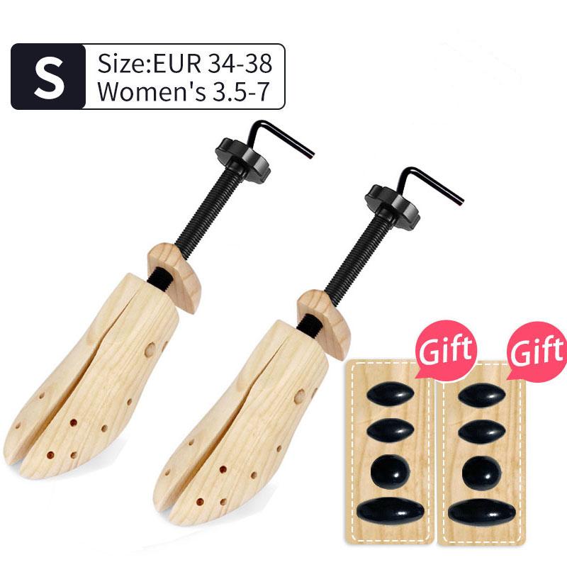 1/2 Stück 2-Wege Verstellbarer Schuhspanner Schuhbaum Former Rack Kiefernholz Schuhexpander Für Mann Frau Schuhzubehör S/M/L