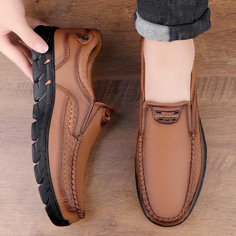 Pantofi casual din piele pentru bărbați, respirabili, confortabili, pentru bărbați, pantofi de afaceri din piele Oxford, pantofi în stil britanic, pantofi pentru bărbați