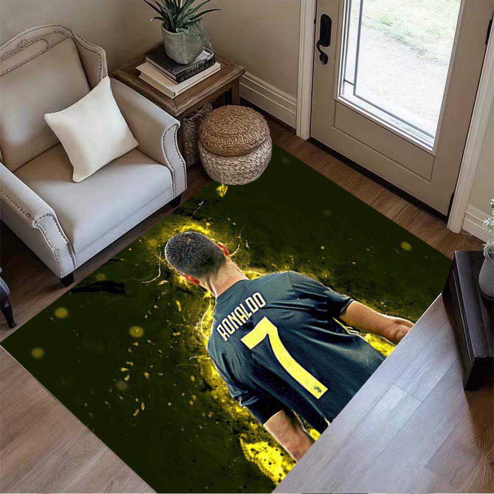 Ronaldo's Juventus Celebration Floor Rug Office Rug Perfect for Dining Room Playrooms Hallway Living Rooms Anti-slip Rug Decorate Offices