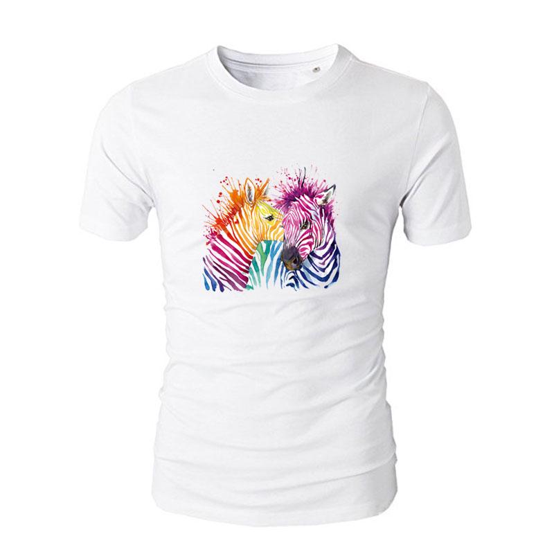 Barevné nažehlovací záplaty Zebra Snadno potištěné domácími pratelnými tričkami úrovně A Diy Decor Nášivka