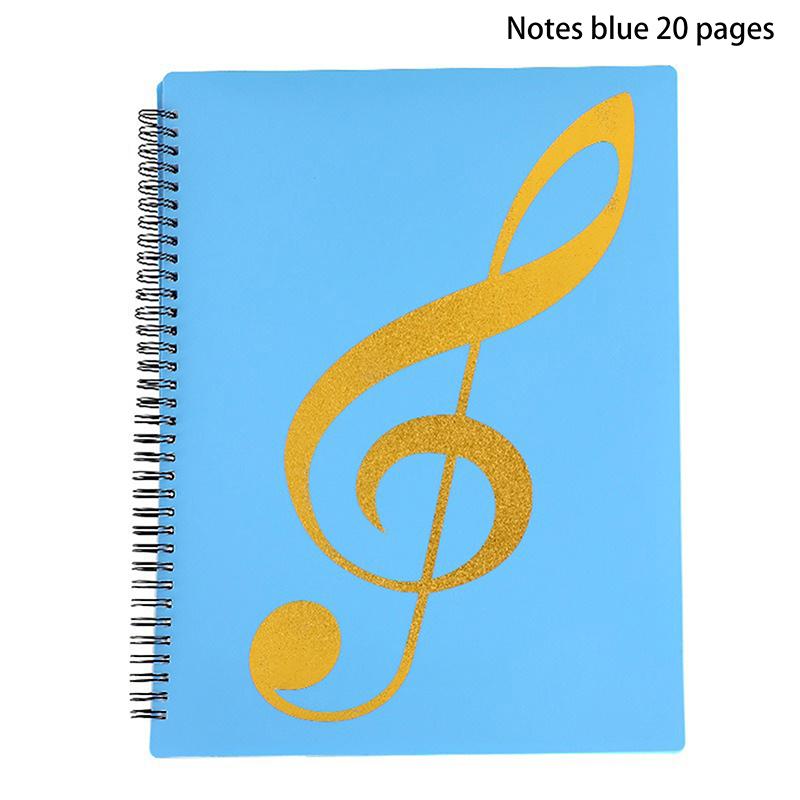 Flexible 20 Pages Piano Music Score Folder A4 Music Book Clip Sheet Note Folder Piano Paper Sheets Music Binder For Practice