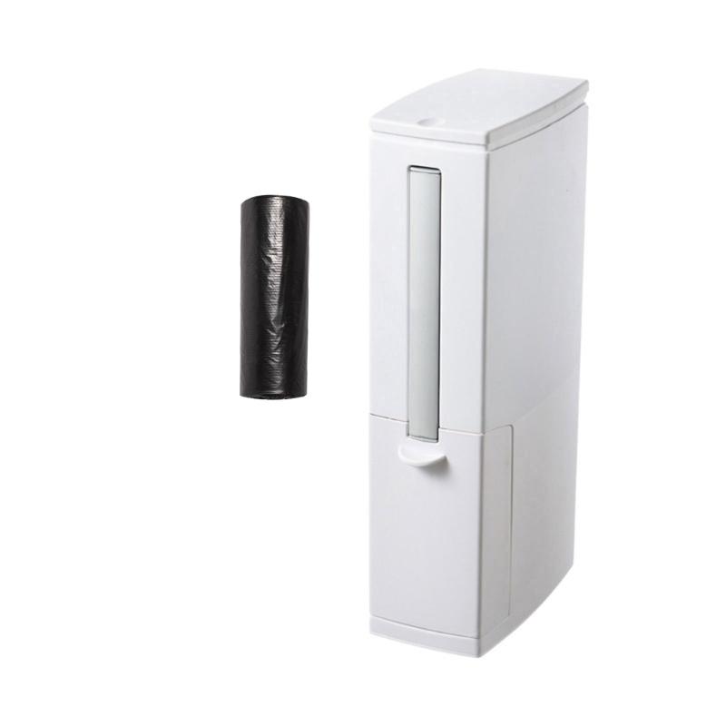 Plastic Garbage Can with Press Type Opening Large Capacity Trash Can Waste Bin Toilet Brush for Daily Disposal Need
