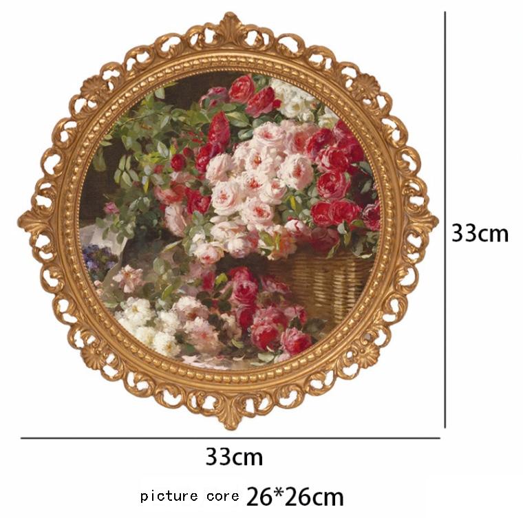 European Vintage Artistic Luxury Relief Photo Frame Resin Adornments Home Room Wall Murals Picture Frame Decoration Accessories