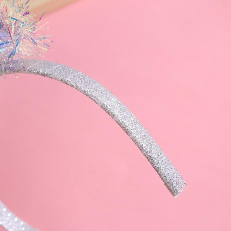 Glitter Colorful Film Bowknot Headband for Adult Teen Celebration Party Headwear