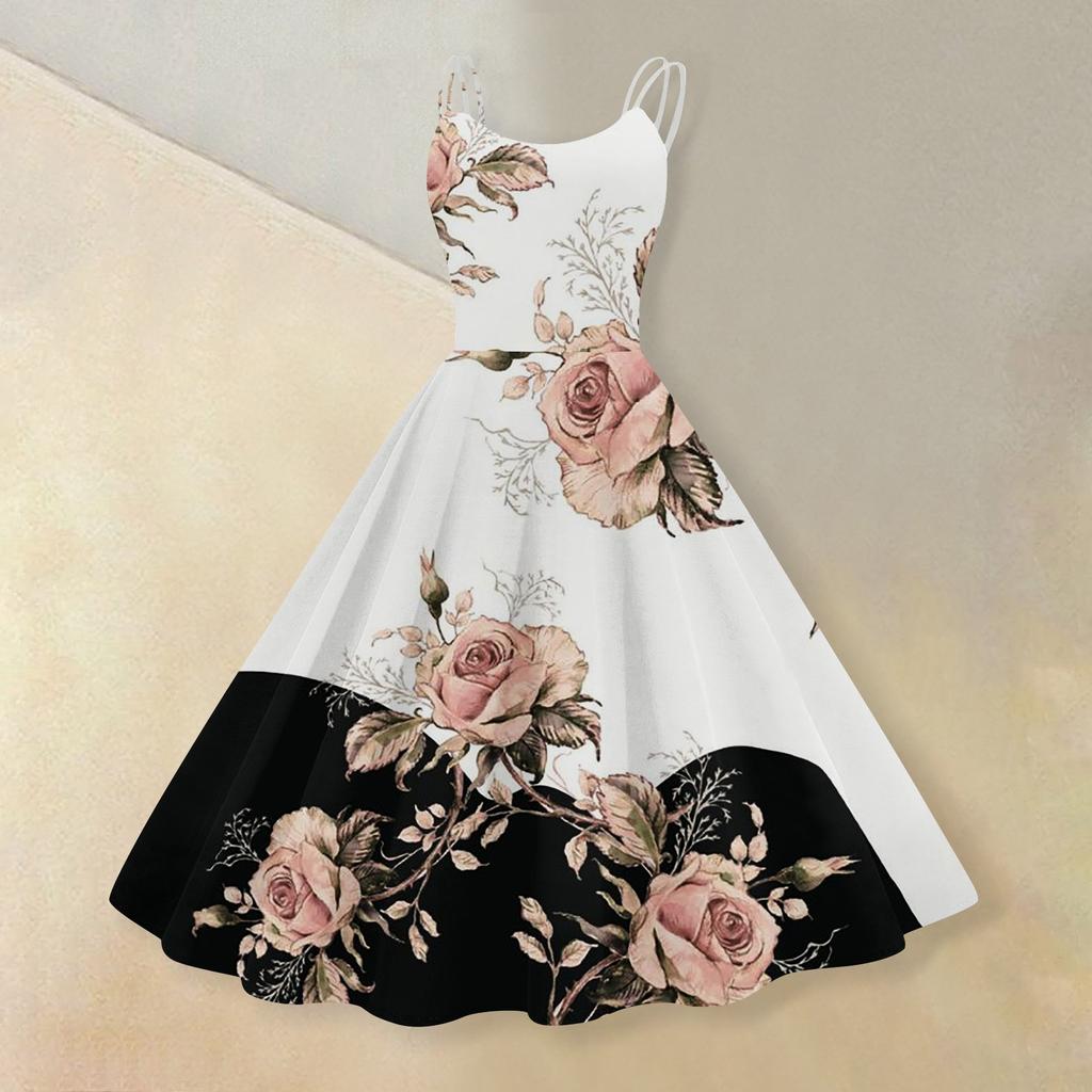 Modisches, bedrucktes, sexy, trägerloses Gothic-Cocktailkleid für Damen, Punk- und Vintage-Kleid.