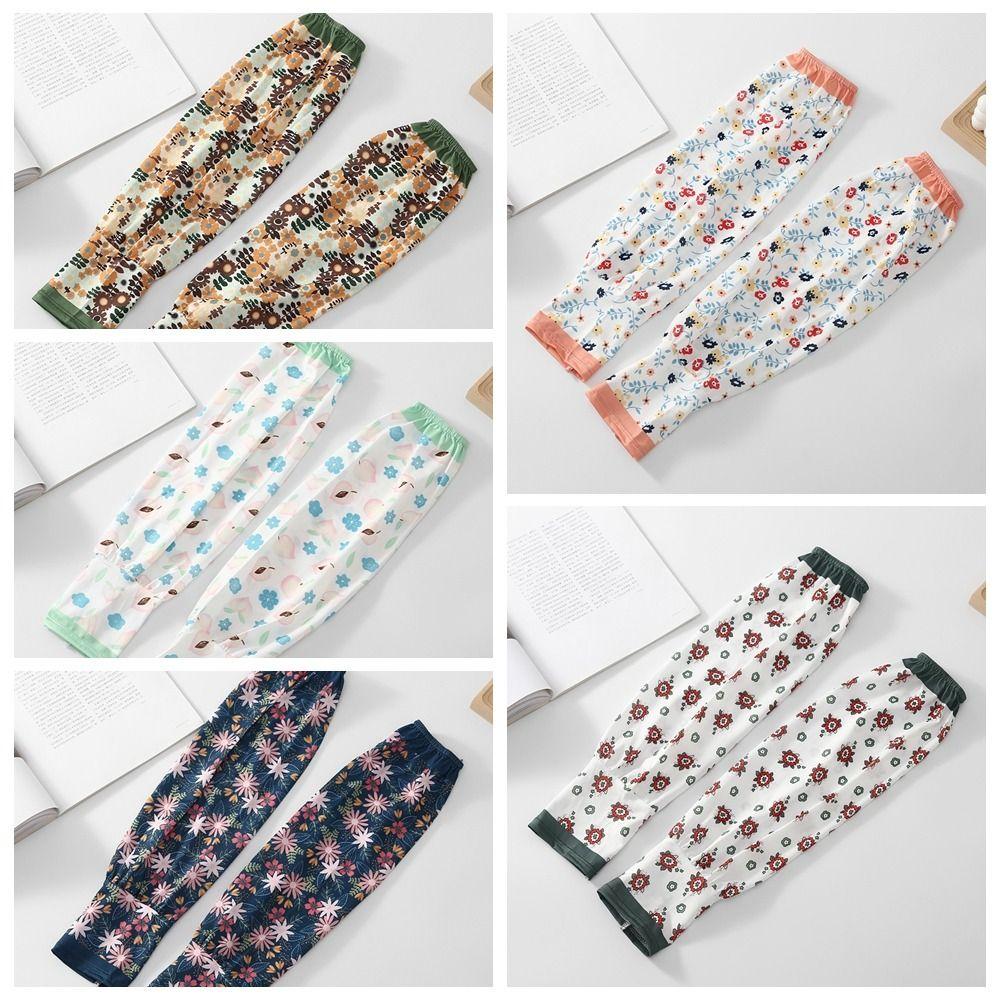 Sun Protection Ice Silk Sleeve Fingerless Summer Arm Cover Sunscreen Long Arm Sleeves Driving