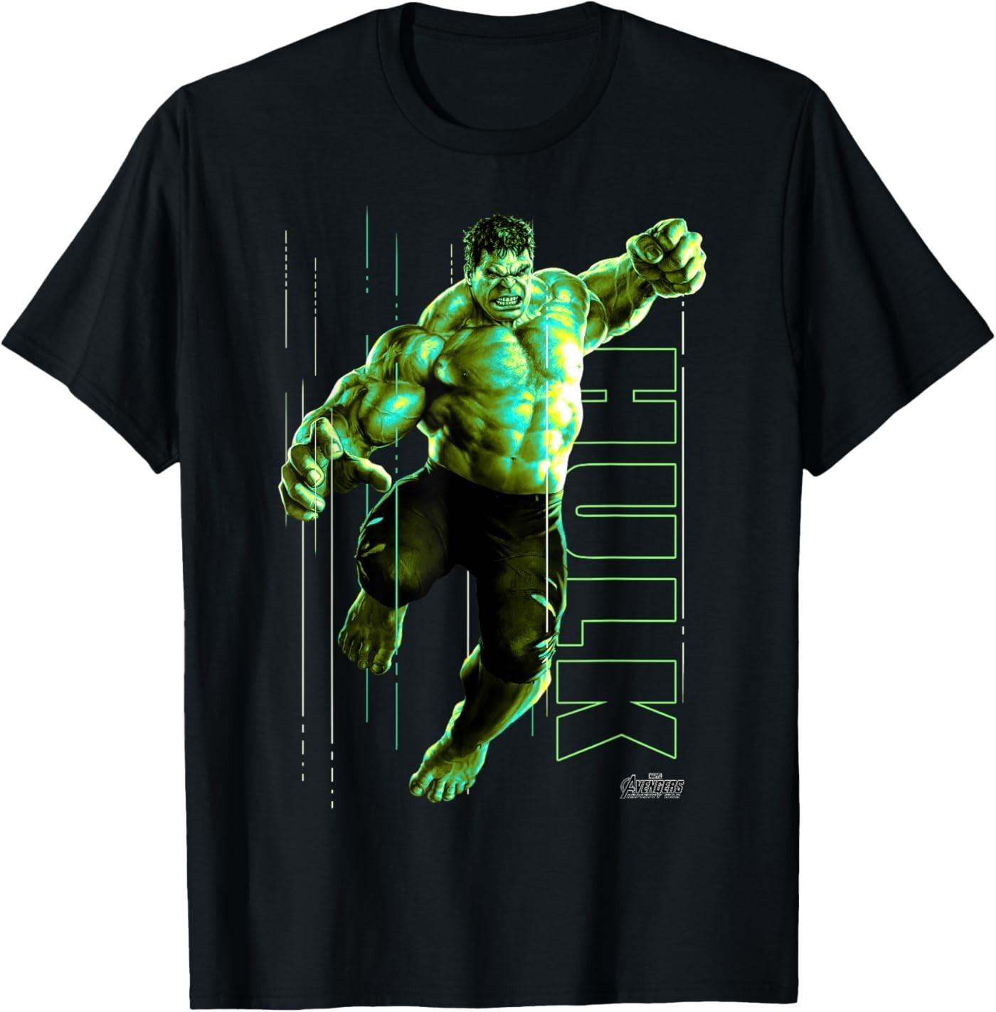 Marvel Infinity War Incredible Hulk Jump Smash T-Shirt S разноцветный