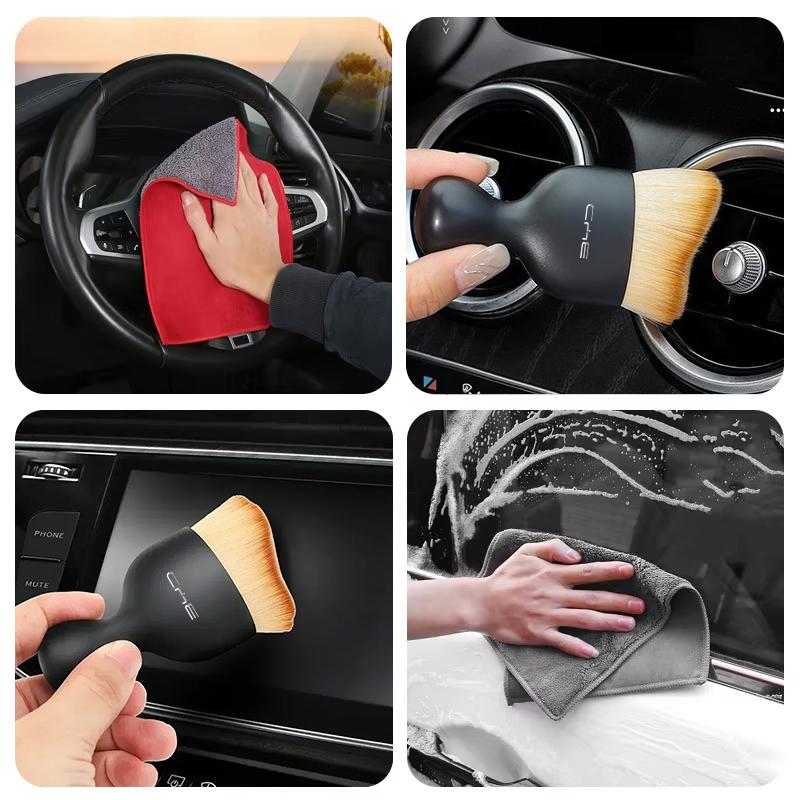 Suede Microfiber Car Wash Towel Clean Rag For BYD Tang F3 E6 Atto Yuan Plus Song Max G3 Interior Cleaning Brush Tools Accessoriy