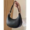 New Fashionable And Simple Crescent-Shaped Bright Surface Shoulder Bag, With A Distinctive Texture And Classic Look That's Suitable