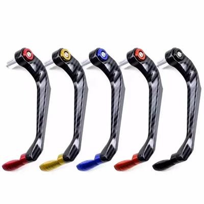Lot de 2 leviers de frein et d'embrayage CNC pour moto, protection antichute, klaxon, protège-mains, tige de protection