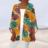 Women's Casual Fashion Printed Lightweight Mid-length Jacket Cardigan