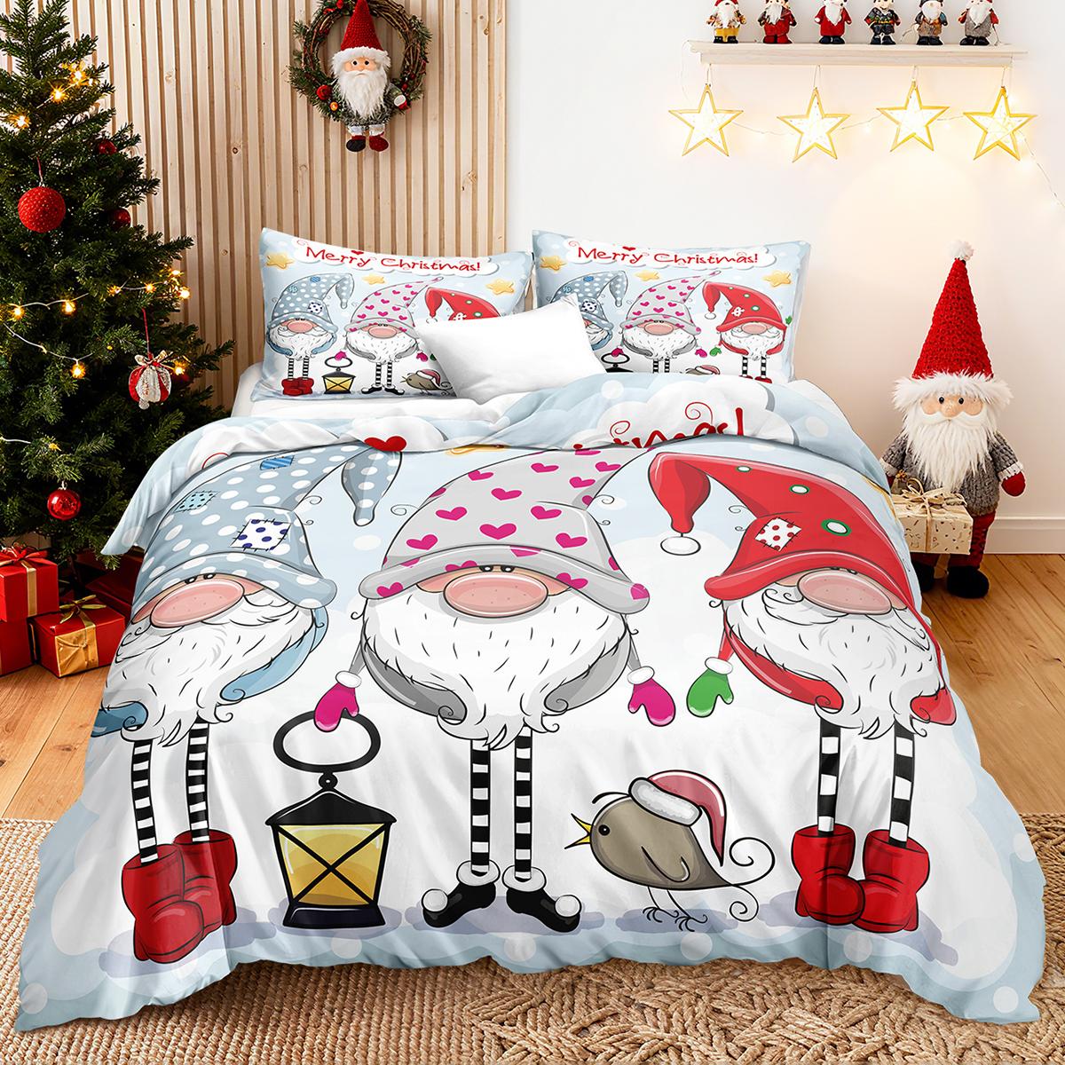 

Набор постельного белья «Рождественский олень и снеговик» из 3 предметов включает 1 пододеяльник и 2 наволочки. Мягкий и приятный к коже. 135x200cm