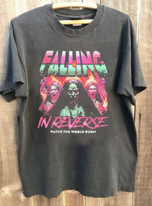 

Falling In Reverse Watch The World Burn Charcoal Unisex Tshirt Vtg S5XL WA3750 Unisex T-Shirt XL
