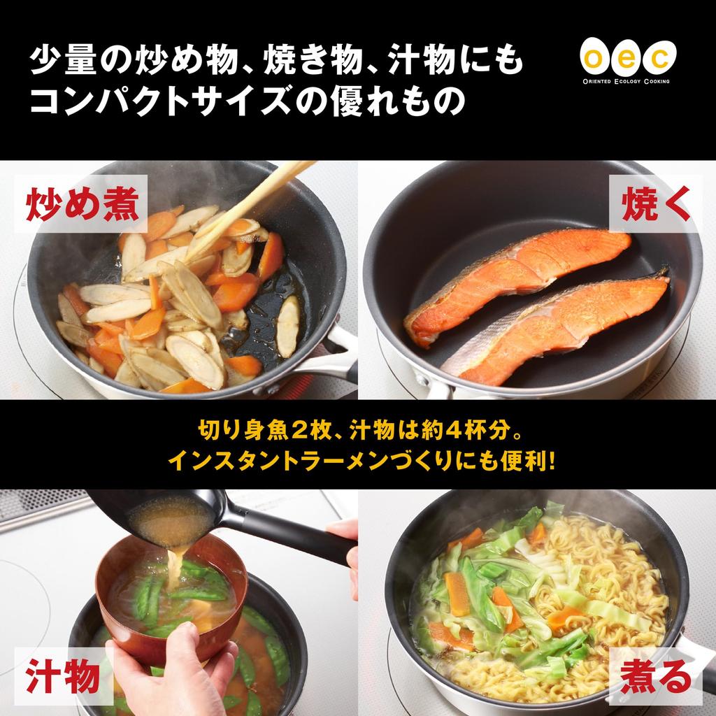 KAI IH Compatible Frying Pan 18cm with Lid Masayo Waki DY5202 O.E.C